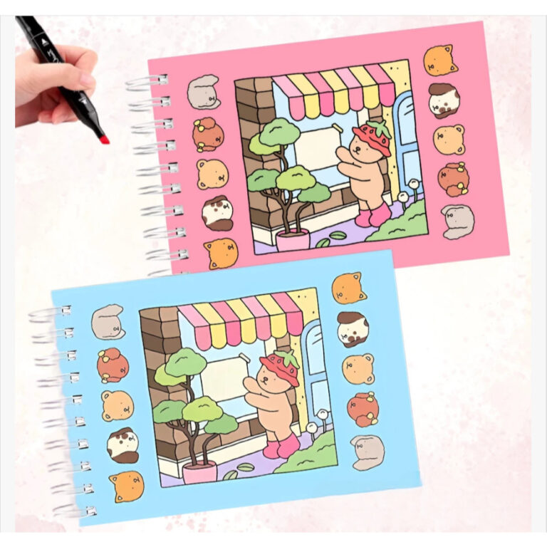 Livro De Colorir Capa Dura Caderno de Desenho 50 P