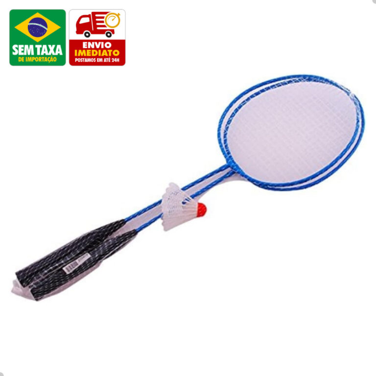Badminton Kit com 2 Raquetes Leves e 1 Peteca para