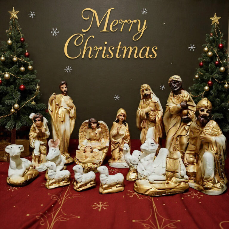 Presépio de Natal Completo Gesso 15 peças