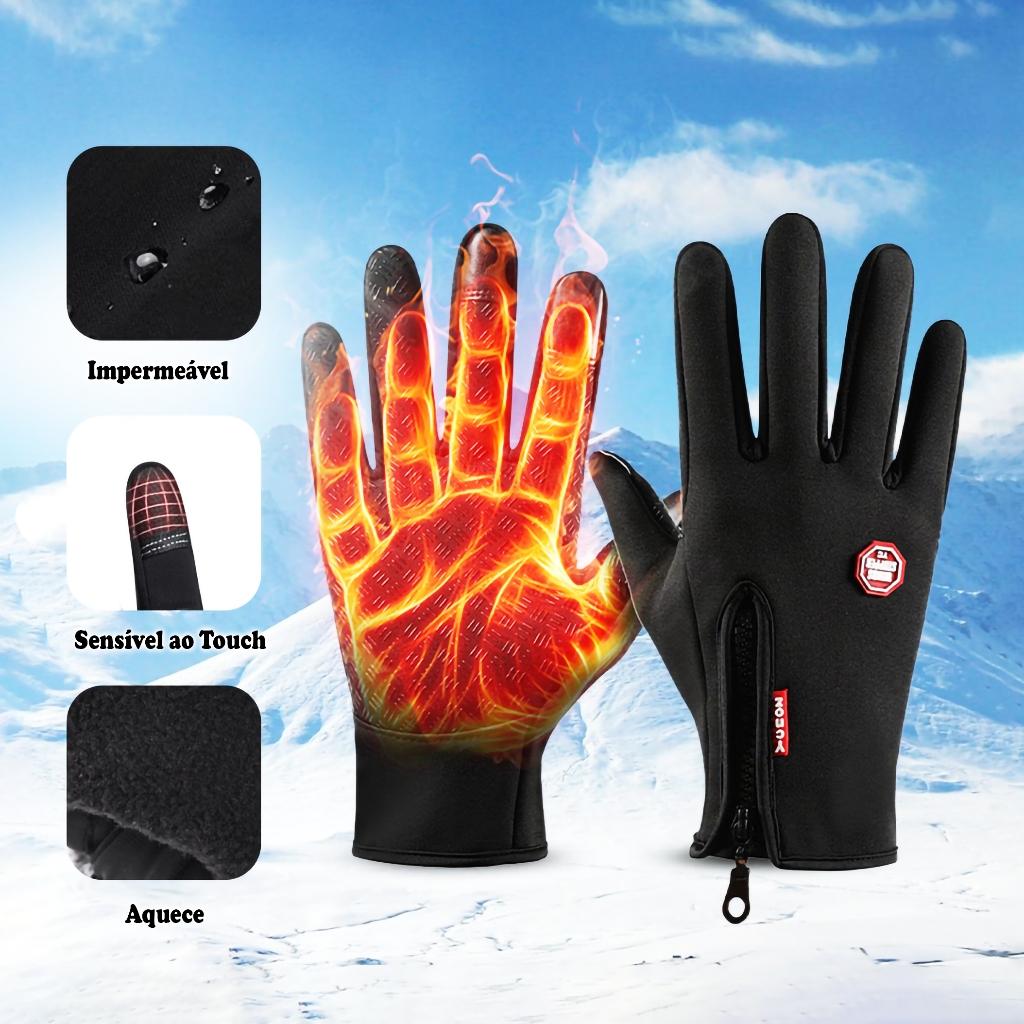 Luva de Motoqueiro/Ciclista Antiderrapante Unissex Trouch Screen – A118