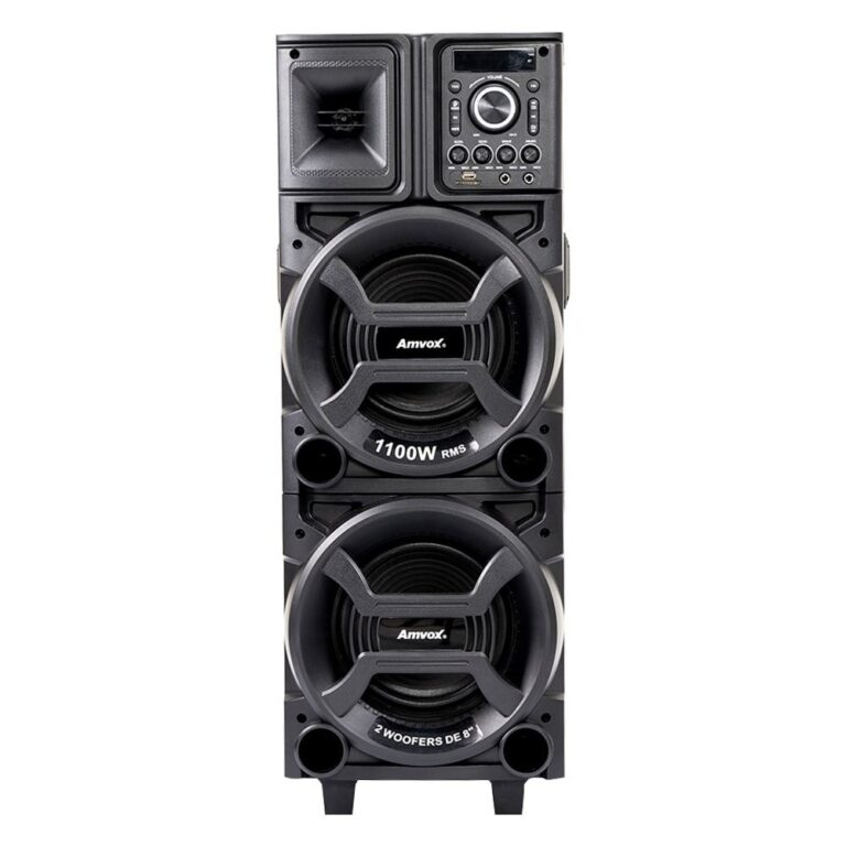 Caixa de Som Amplificada ACA 1101 Black Duplo 8 | 