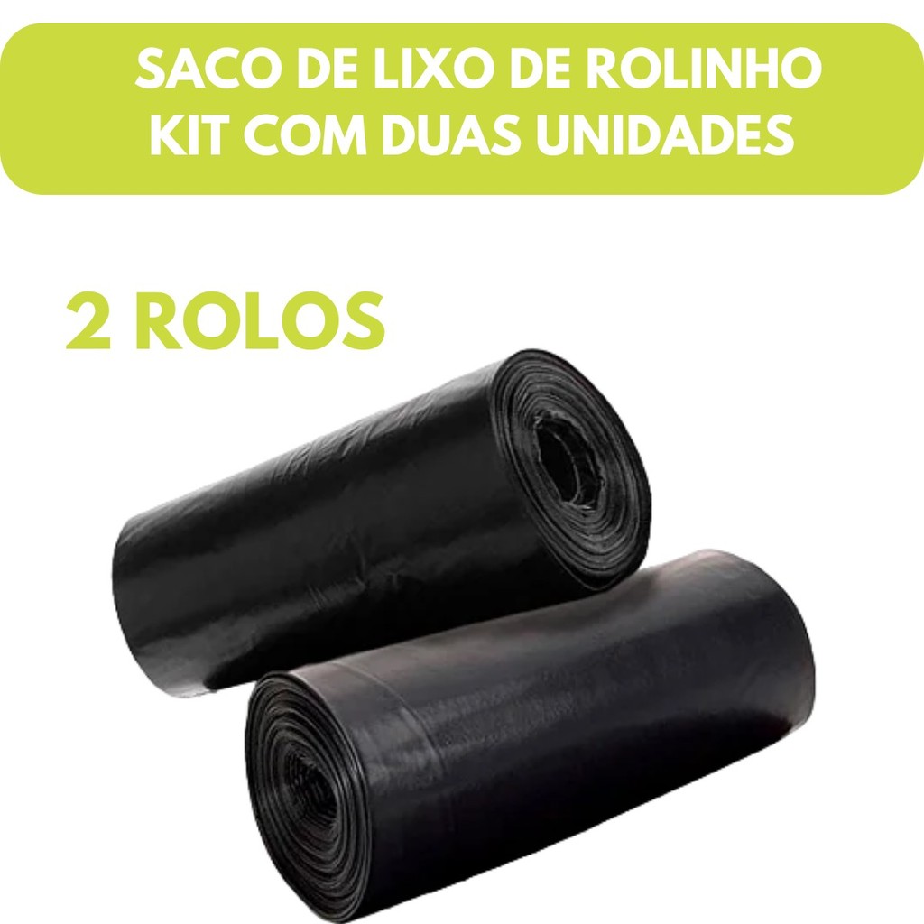 Kit Sacos de Lixo Preto Reforçado  Variações de 15 a 100 Litros