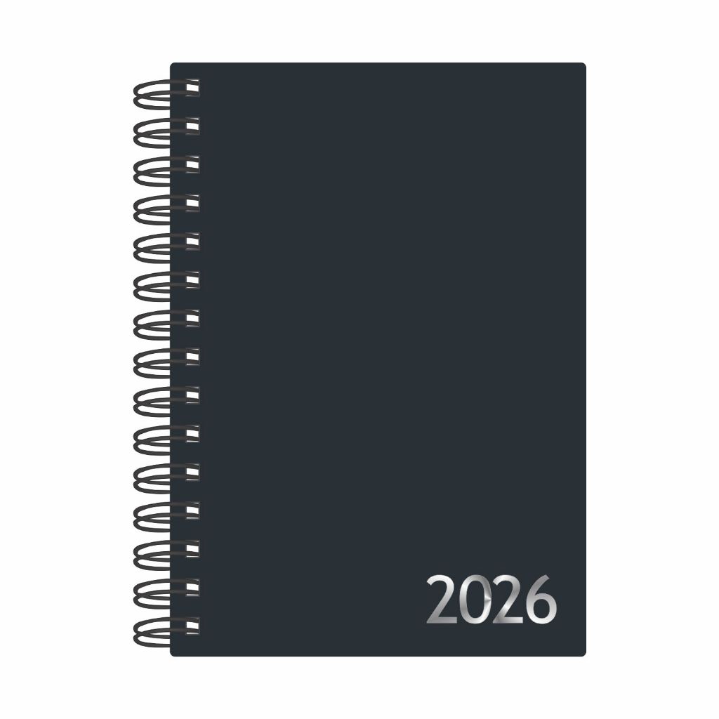 Mini Agenda Diária 2026 Anual Espiral Pequena Comercial Wire-o