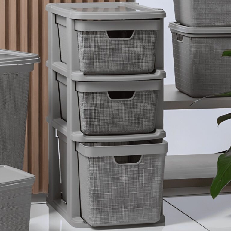 Gaveteiro Organizador de Chão com 3 Gavetas em Pl