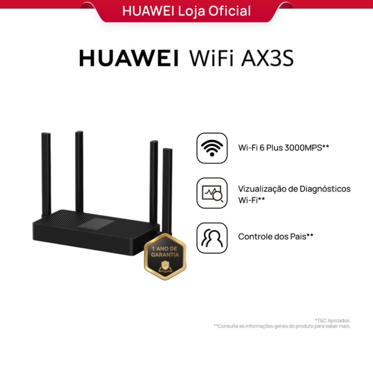 HUAWEI WiFi AX3S | Roteador | Wi-Fi 6+, 3000Mbps |