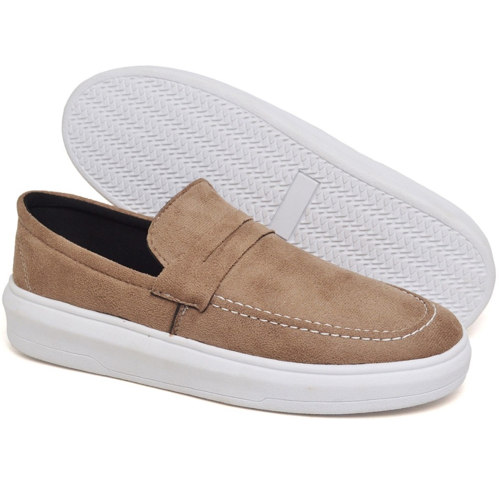 mocassim mascculino em camurça