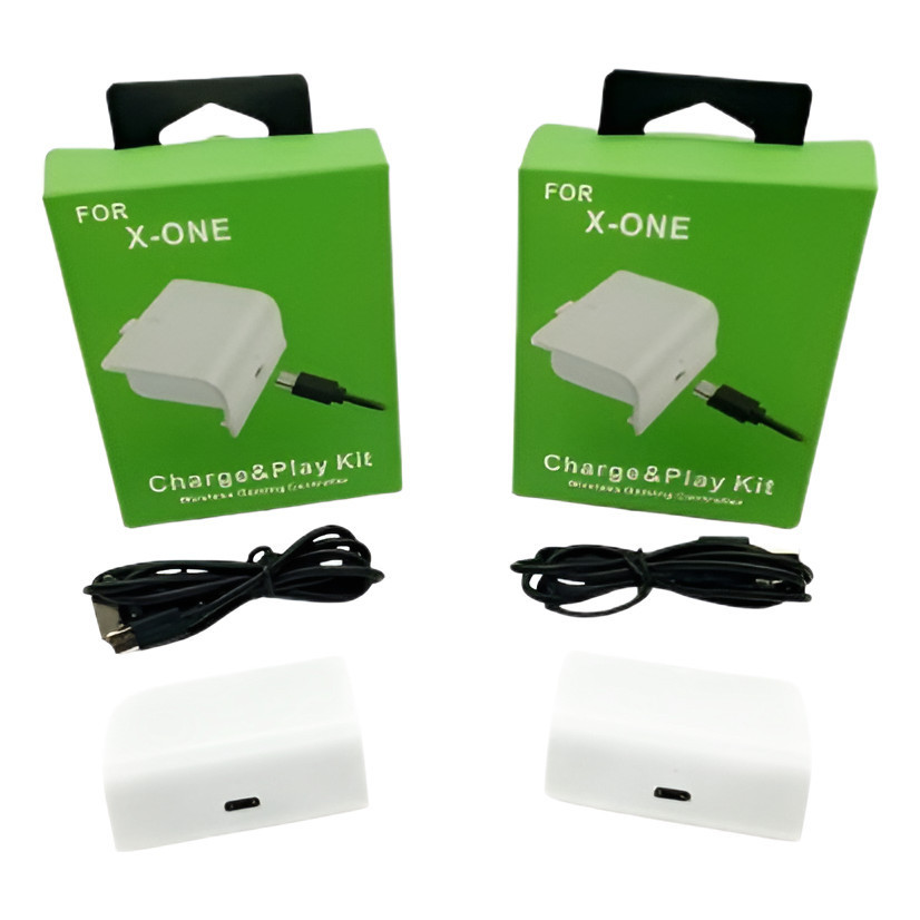 Kit 2 Un Baterias Carregador Para Controle Xbox one Com cabo Recarregável