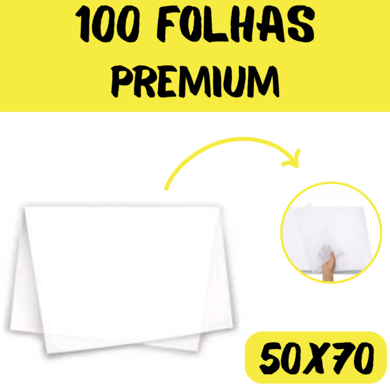 Papel Seda Branco Premium 50×70  – 100 