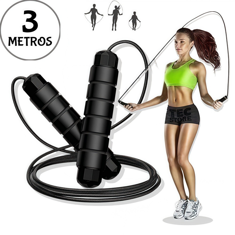 Kit 3/2/1 Cordas de Pular Crossfit Profissional – Comprimento Ajustável | Essencial para Treino