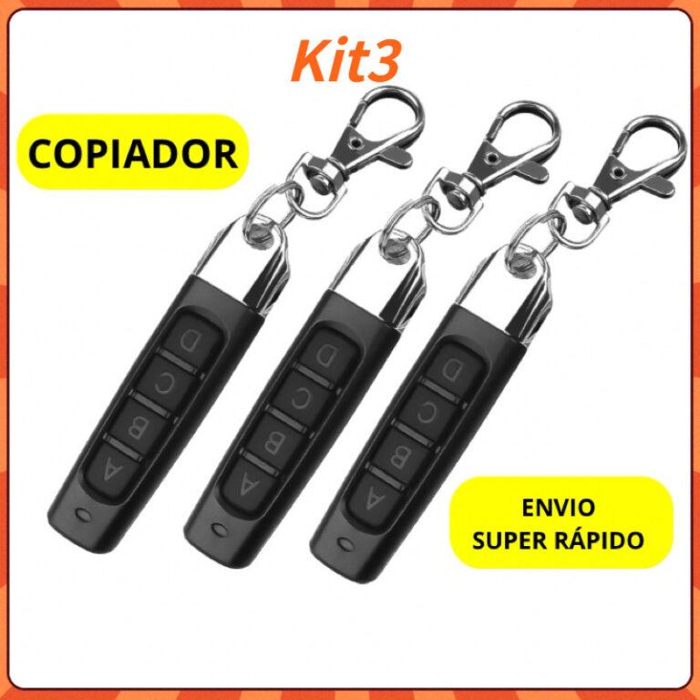 Kit 3 Controles Remoto Compatível 433Mhz Portão 