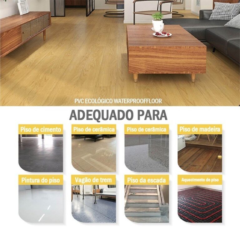 5 Adesivo de Piso Madeira Moderno Antiderrapante L