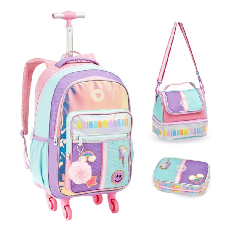 Mochila Infantil Menina Rodinha 360 Escolar Rainbo