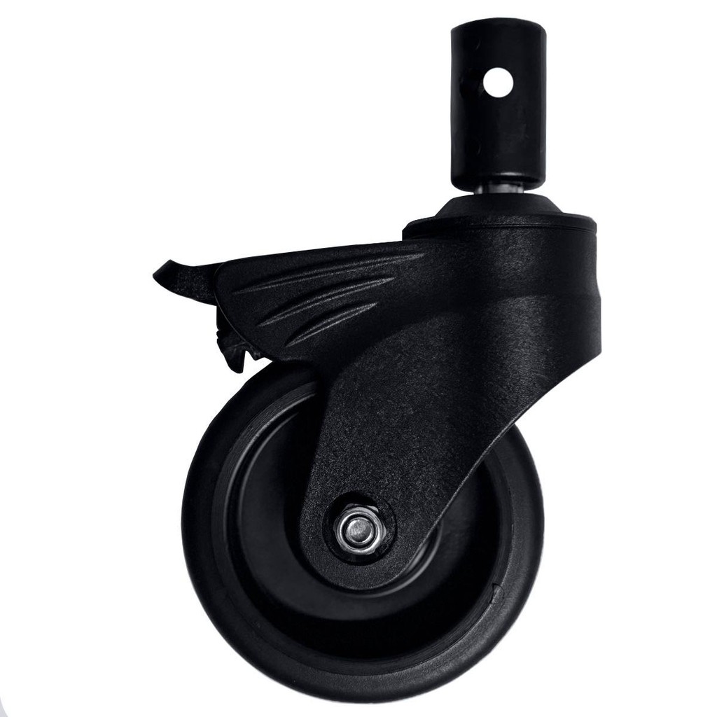 Rodízio para Cadeira de Banho D30 D40 D45 D50 Preto Dellamed