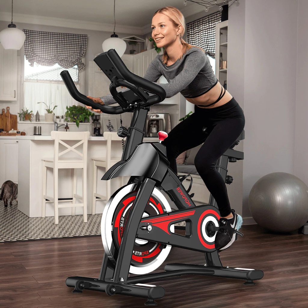 Bicicleta Spinning Ergométrica Exercício Profissional Monitor suporta até 150kg Academia 1.90m