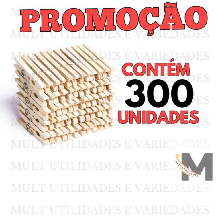 300 Prendedor Pregador de roupas de madeira pregad