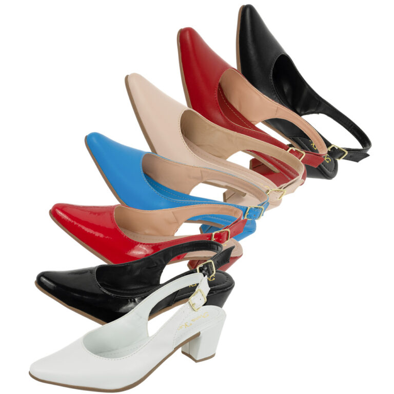 Sapato Scarpin Feminino Delta Bico Fino Traseiro A