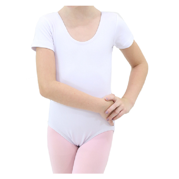 Collant Manga Curta Ballet Body Branco – Bal