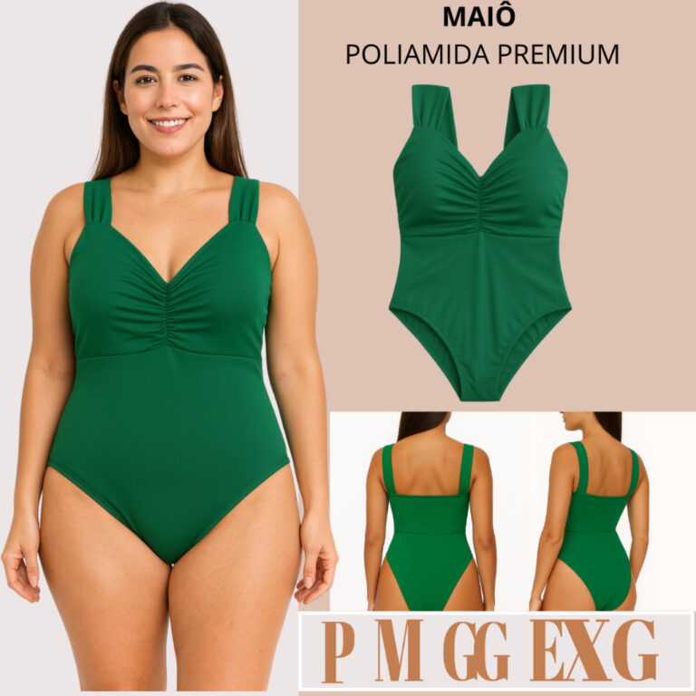 Maiô Feminino Praia Suplex Poliamida Premium Body