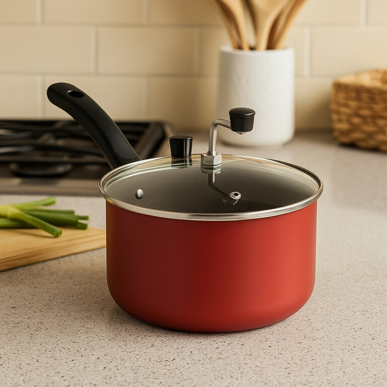 Pipoqueira Antiaderente Cereja Tampa de vidro 3000