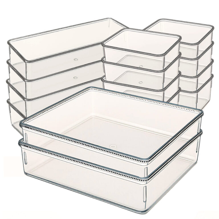 Kit 14 Organizadoras em Acrílico Transparente Mul