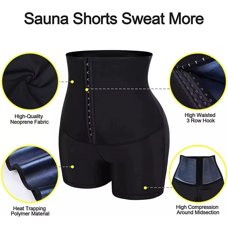 Shorts Modelador efeito sauna e Queima de Gordura sweating storm – S/M, L/XL, XXL/3XL. P.QIU