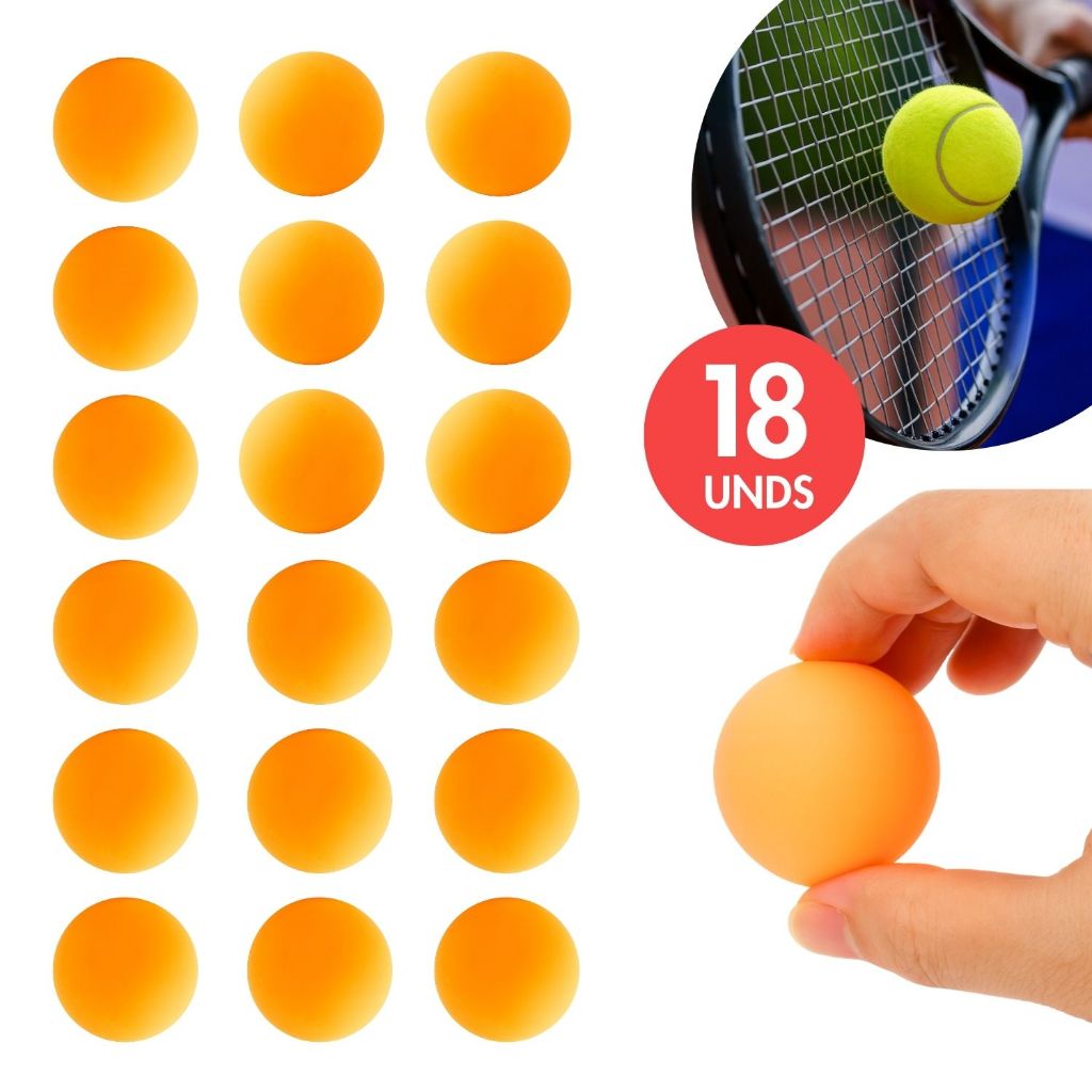 Kit 6/12/18 Bolinhas Para Ping Pong Esporte Treinamento Profissional Bola Laranja 4cm