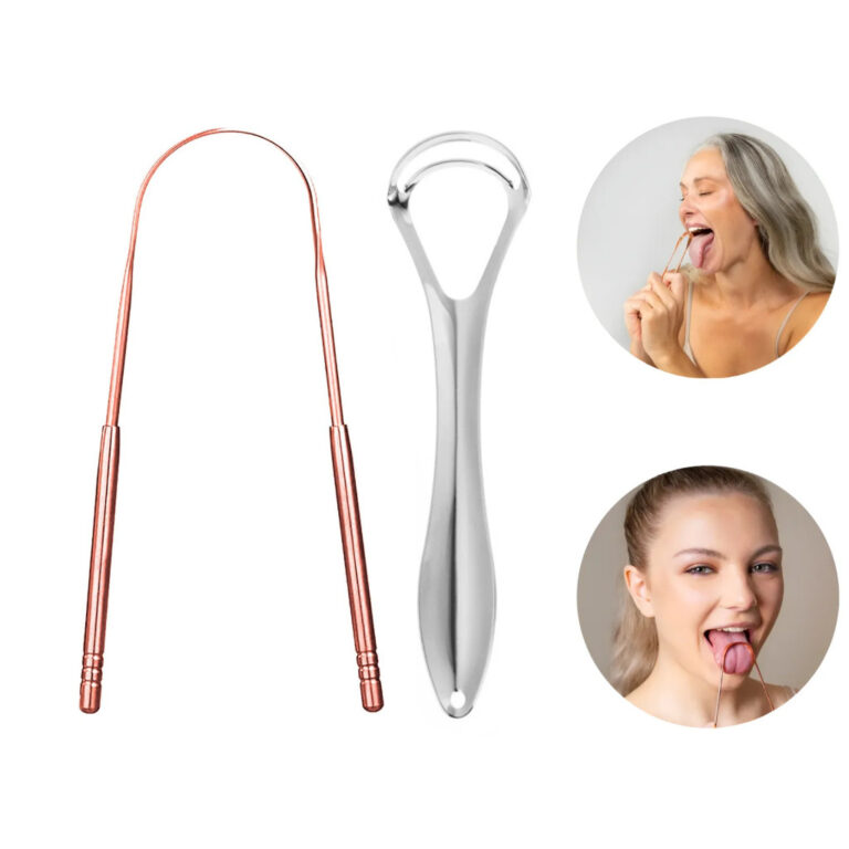 Kit 2 Limpador Raspador de Língua Aço Inox Higie