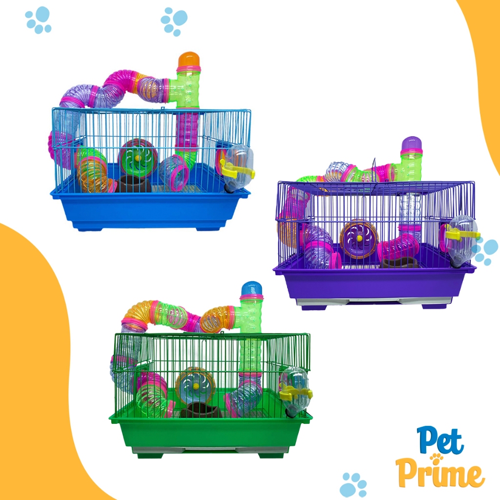 Gaiola Hamster com Labirinto Completa Luxo 1 Andar Savana Pet