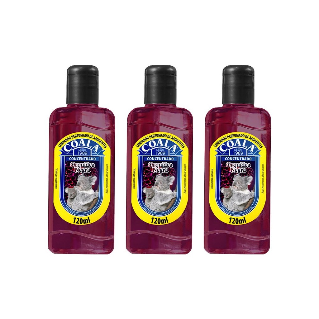 Combo 3 Limpadores Coala Orquídea Negra 120 ml