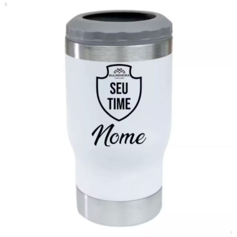 Copo Térmico Porta lata e Long Neck Personalizada 420 ML 5 X 1 com 2 tampas