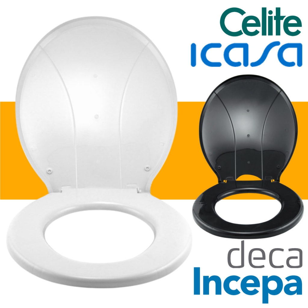 Assento Sanitário Injetado Vision Tampa Oval Redondo Deca Celite Icasa Incepa Hervy Roca Logasa