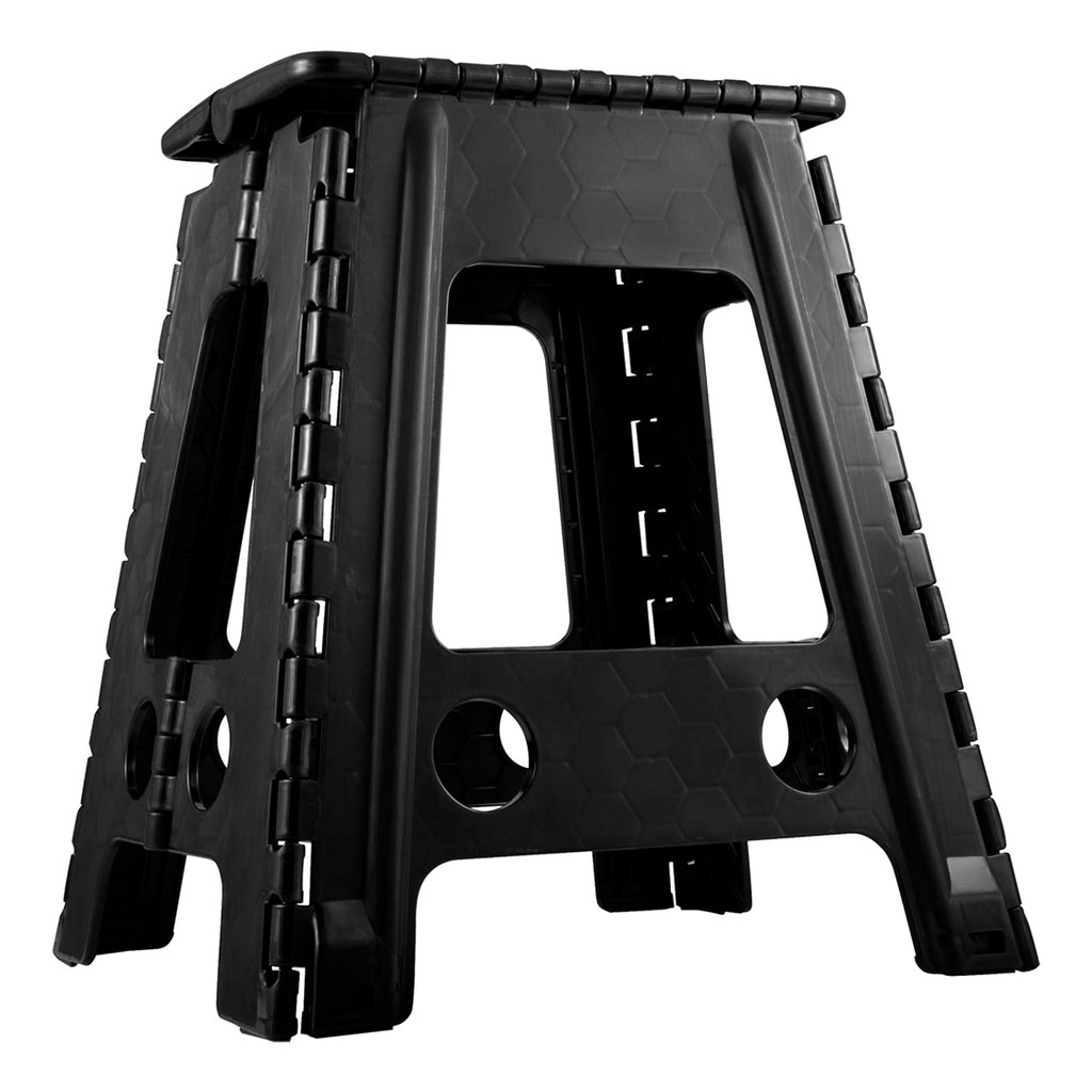 BANCO DOBRAVEL ADULTO RESISTENTE DURAVEL PORTATIL ANTARES PRETO CASA PESCA MANICURE PRATICO  FACIL D