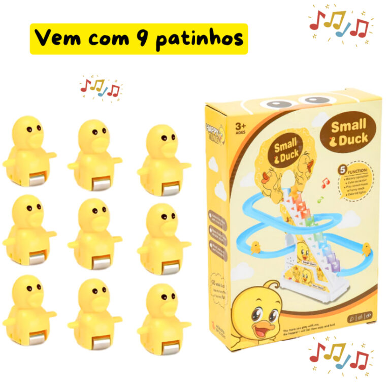 Brinquedo Pista Pato com 9 Patinhos Escorrega Tobo