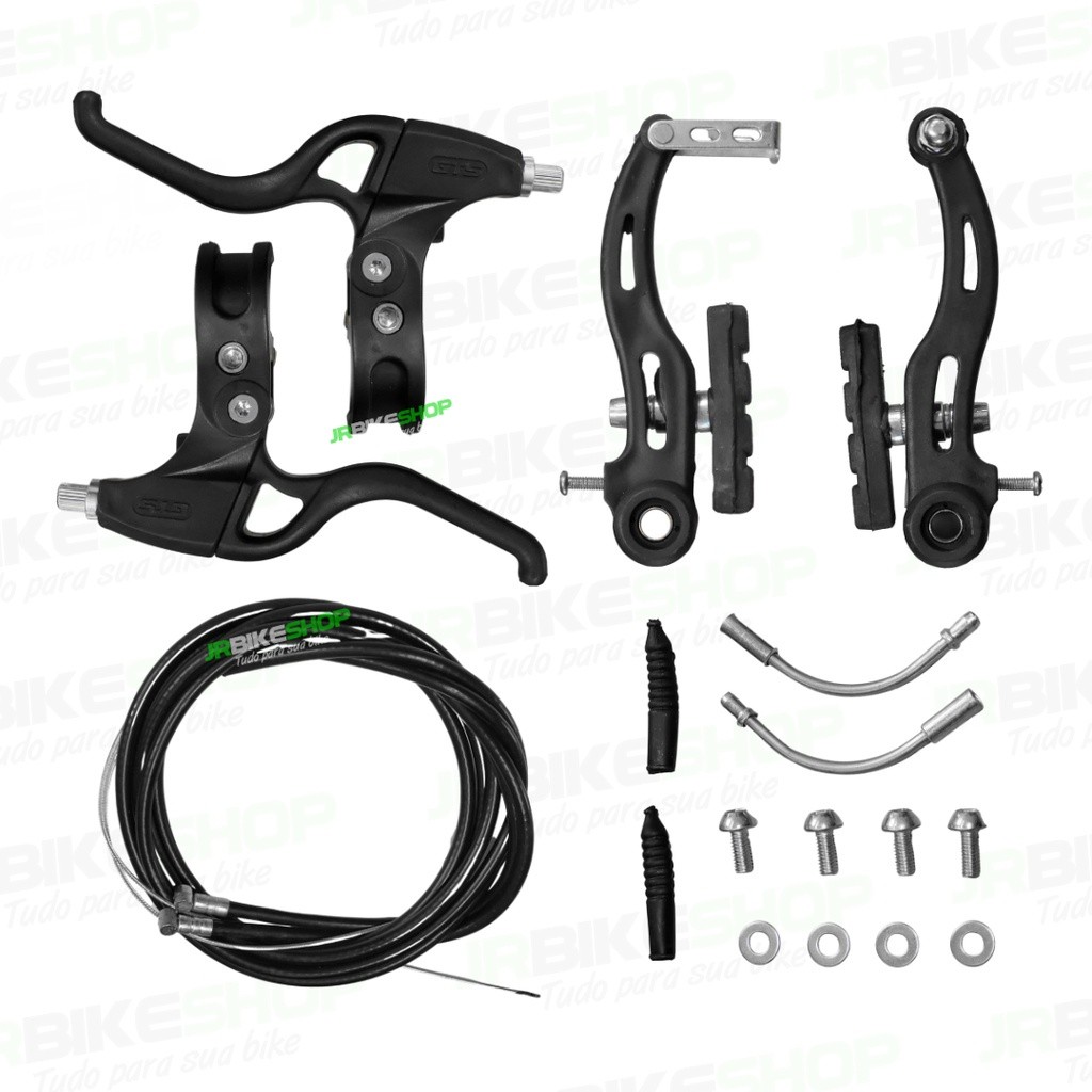 Kit Freio V Brake GTS Completo Manete Cabos Capa Conduite