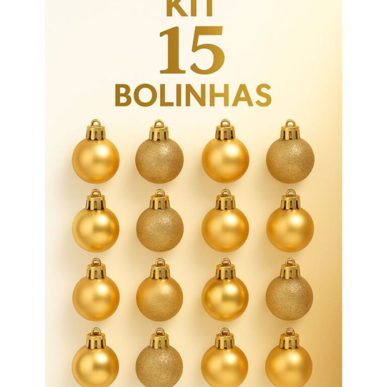 Kit 15 Bolinhas Enfeite Decoração Árvore De Nat