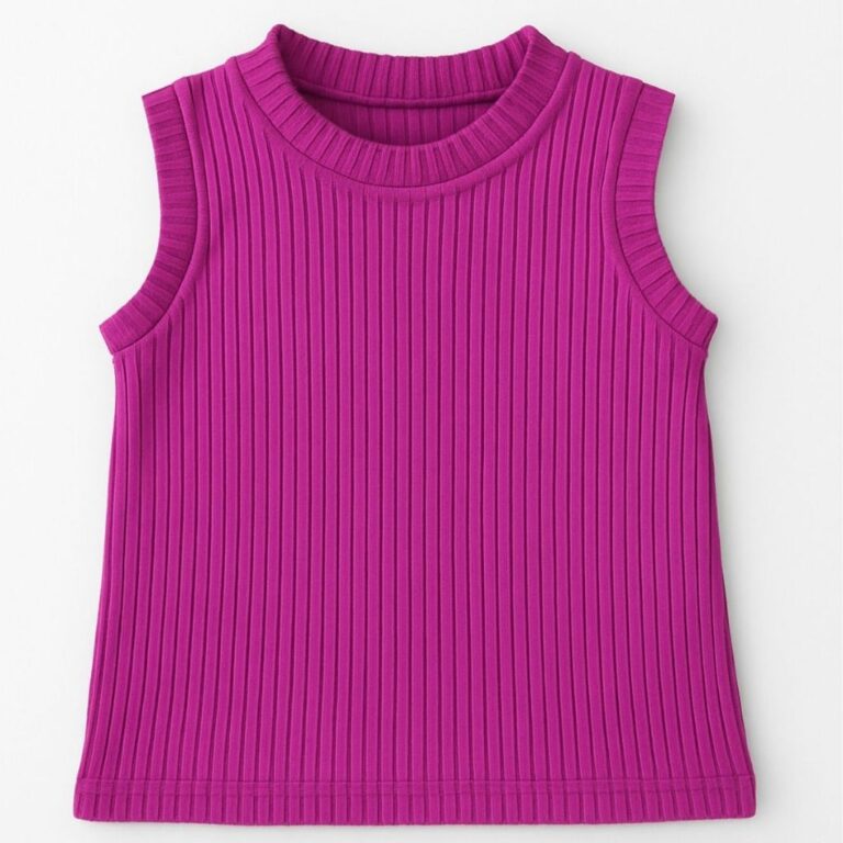 Blusa Infantil Menina Sem Manga Regatinha Canelada