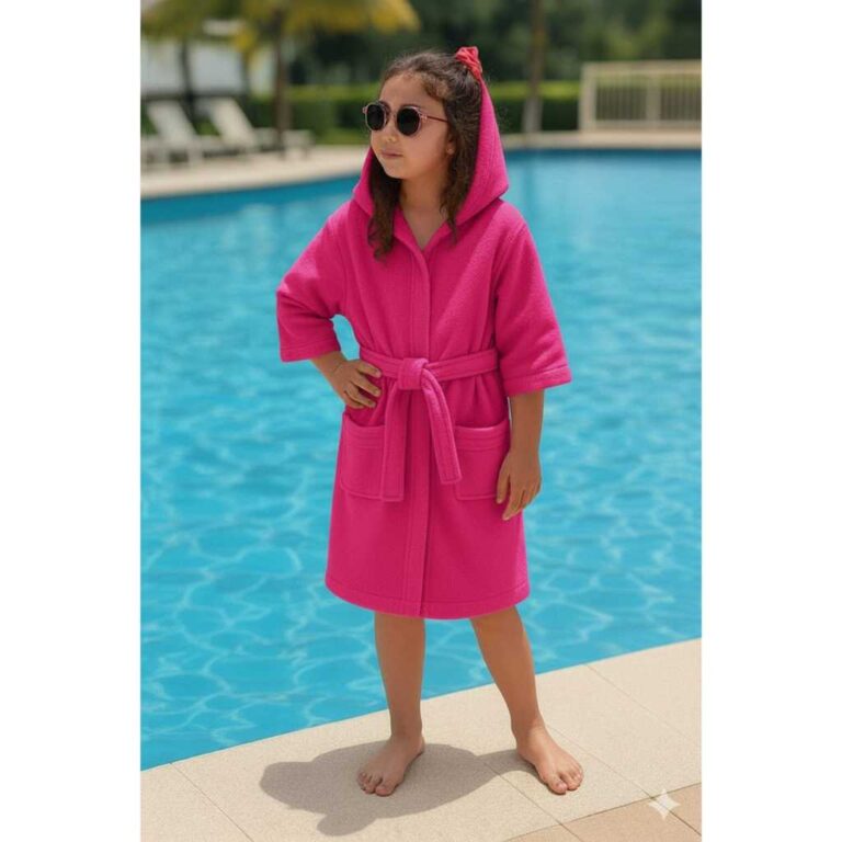 Roupão Saída De Banho Piscina Atoalhado Infantil