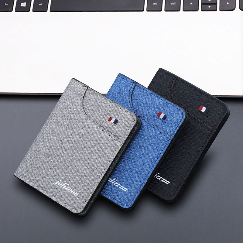 Carteira Masculina De Lona Fina Para Homens – Design Minimalista e Compacto