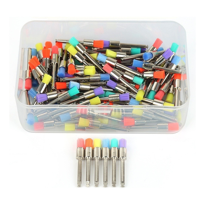 100 Pcs Escovas De Robson Odontológica Brancas Ou Coloridas