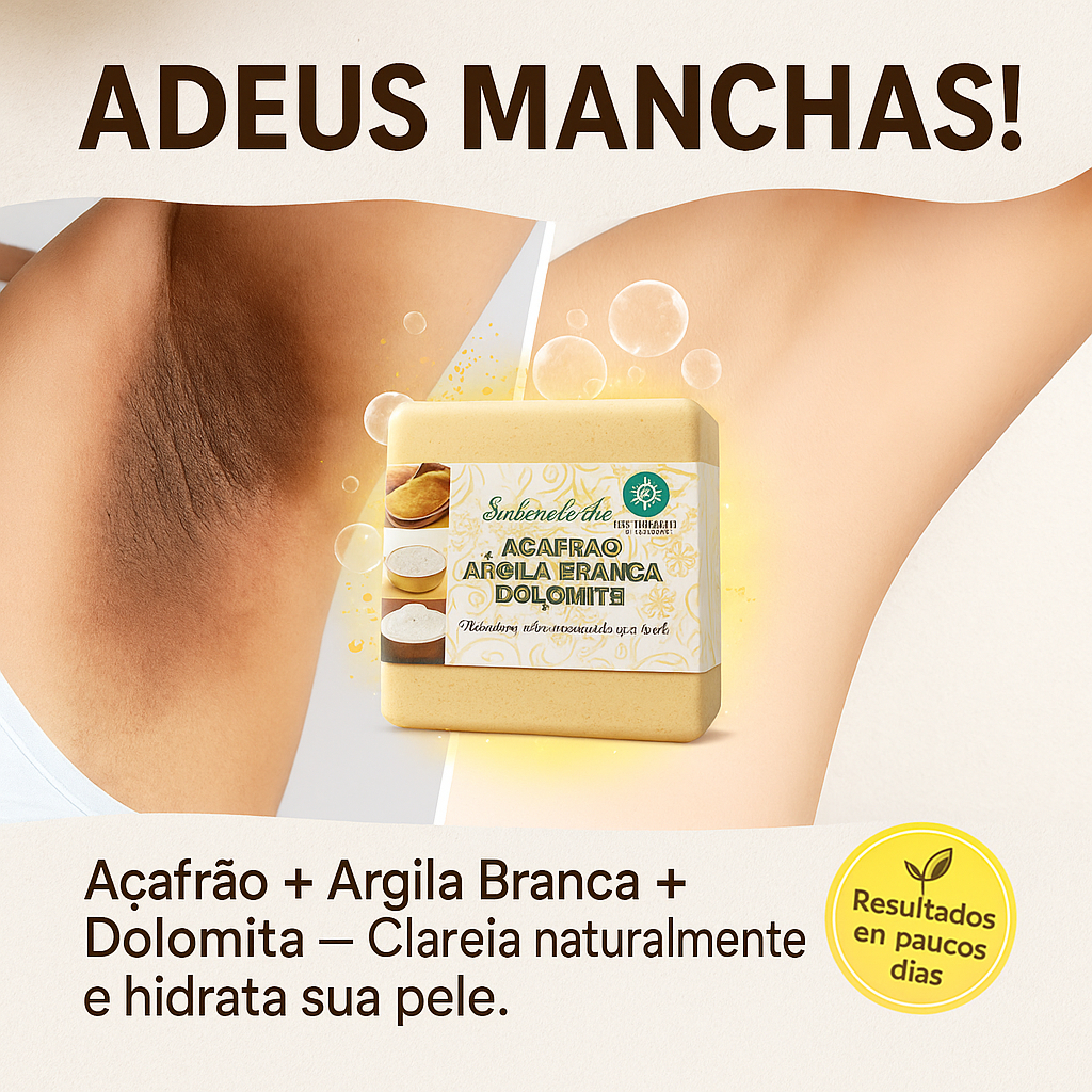 1 Sabonete de Açafrão, Argila Branca e Dolomita  Auxilia na limpeza da pele equilibra a oleosidade