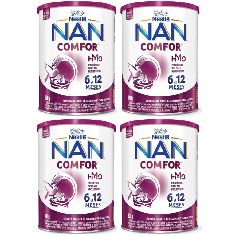 Kit 4 Latas NAN Comfor 800gr 6 à 12 meses (ROXO)