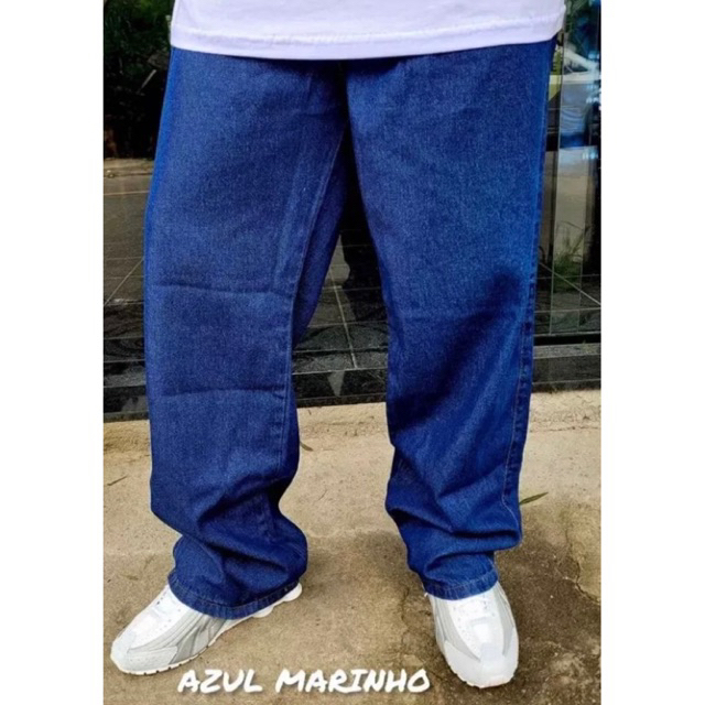 CALÇA JEANS BALÃO RETA BAGGY LARGA ESTILO SKATE