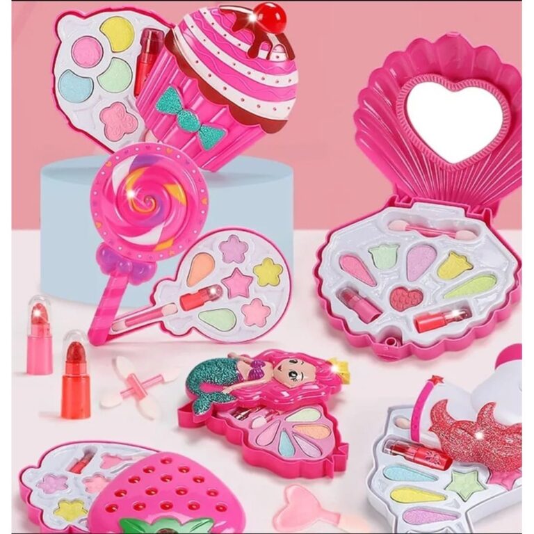 Kit de estojo de maquiagem infantil quatro temas c