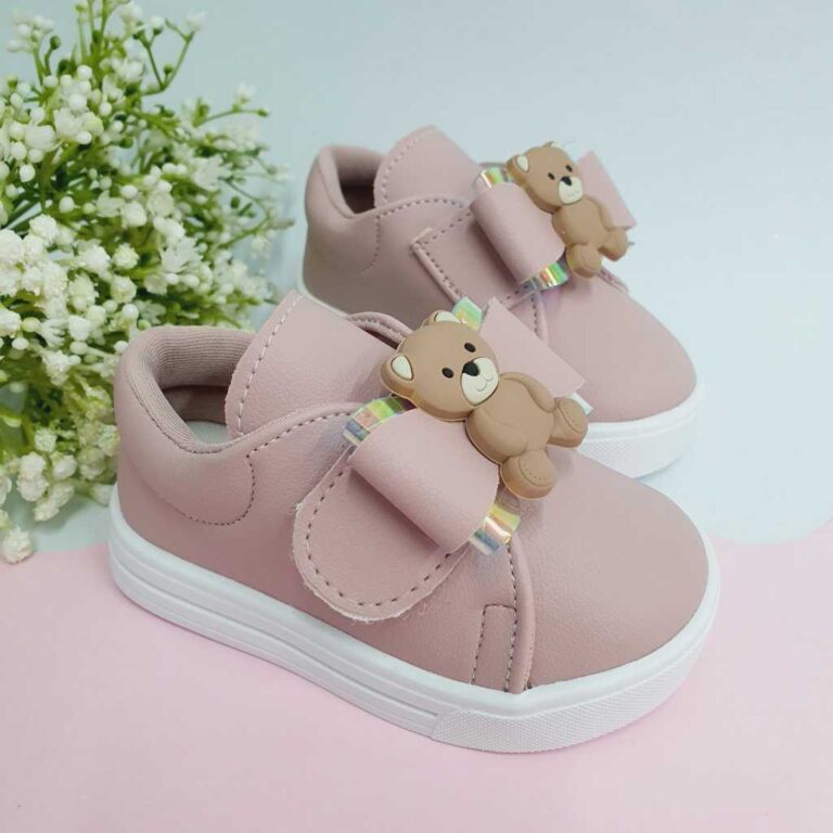 Tênis Infantil Menina Ursinho Estiloso Feminino