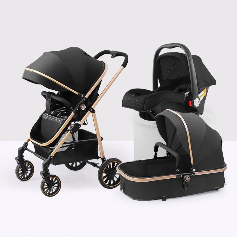 Carrinho Completo 3 EM 1 Com Moisés e Bebe Conforto – Modelo Europeu Luxo