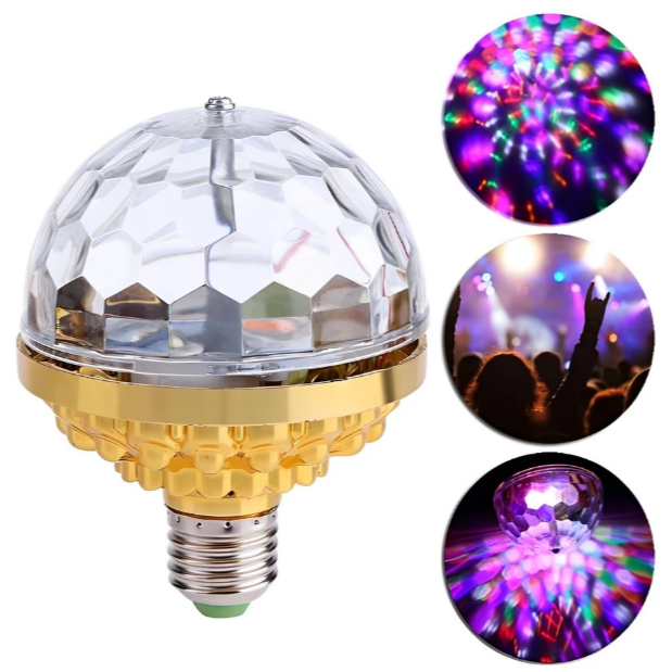 Lâmpada Bola Giratória RGB Luz De LED Estágio P