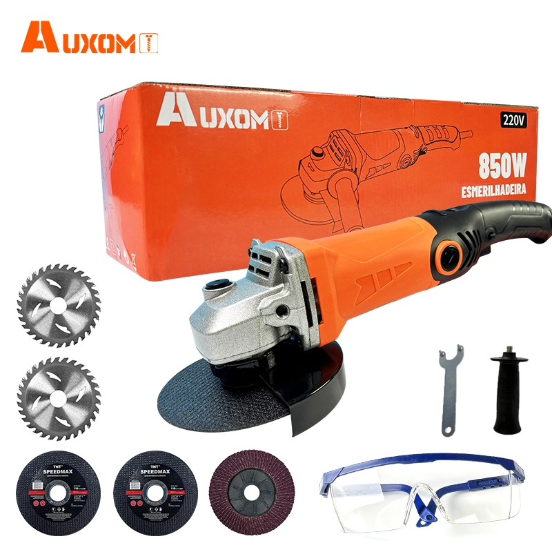 AUXOM Esmerilhadeira Angular 850W 220V 115mm – 6 Velocidades Ajustáveis 11000RPM para Corte e Desbas