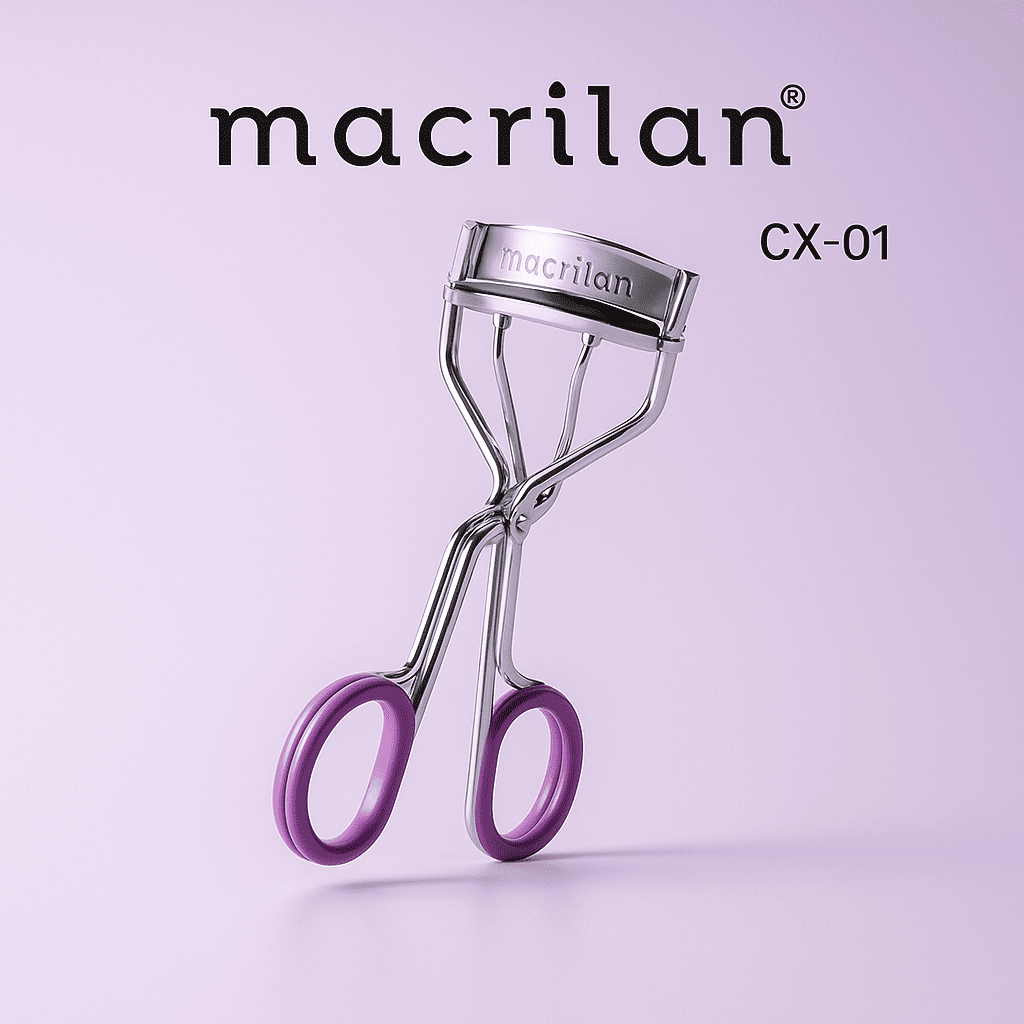 Curvador de Cílios Macrilan (Curvex) Alças Roxas, Curvatura Suave e Precisa