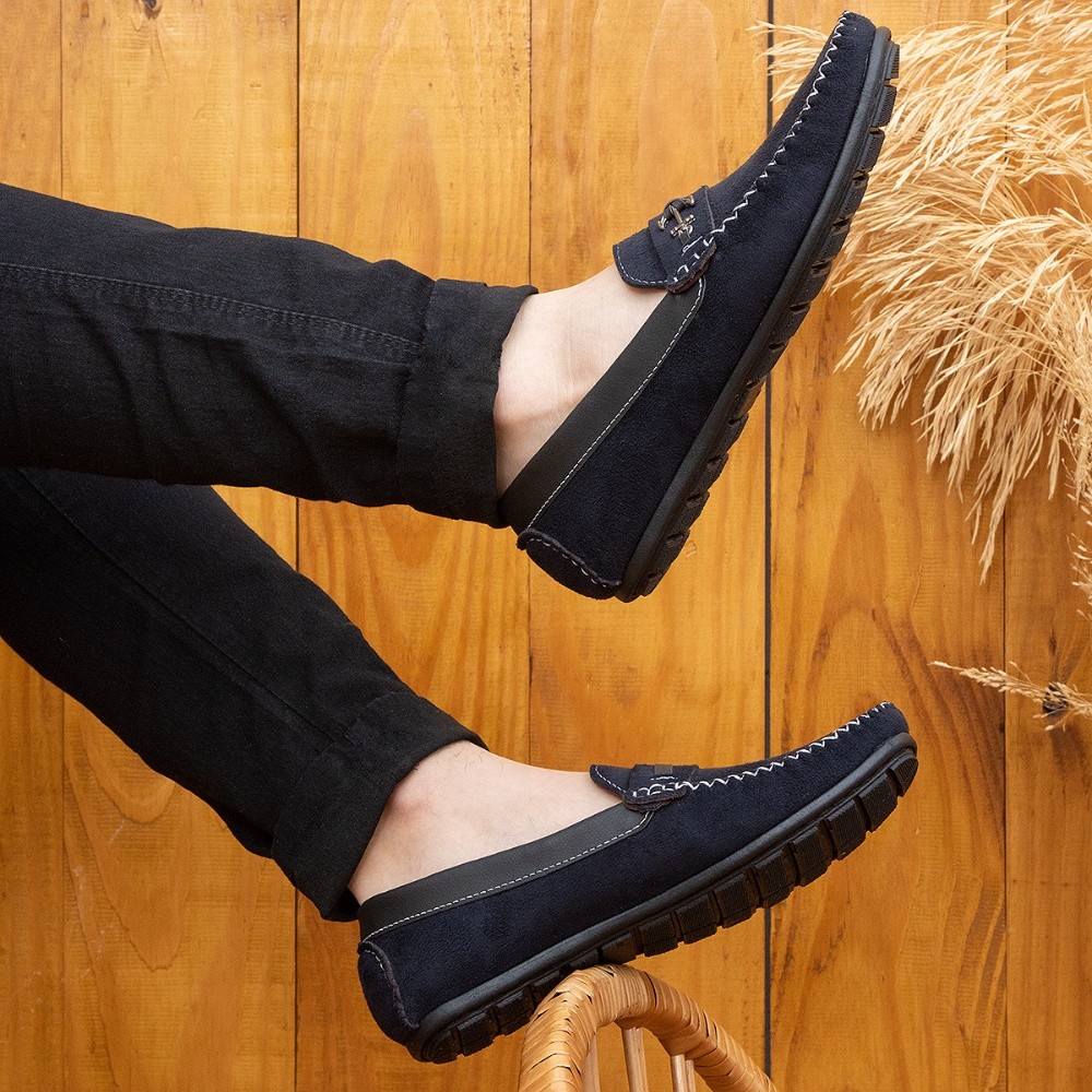 Mocassim Masculino Camurça Casual Confortável Antiderrapante