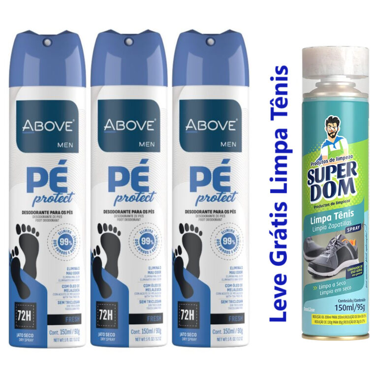 3 Desodorantes para Pés Above Jato Seco 200ml Des